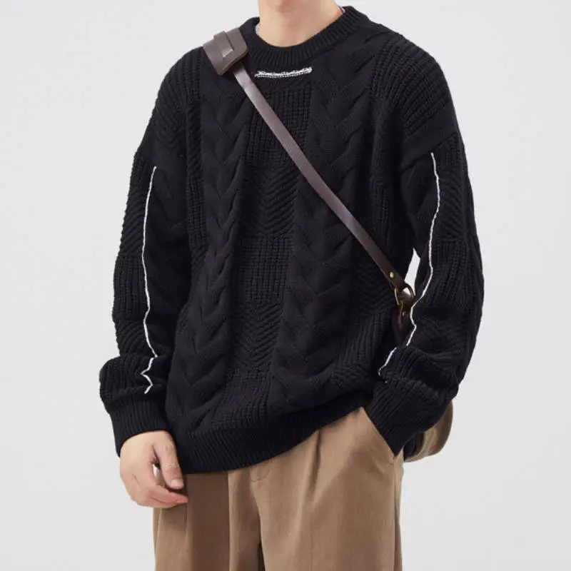 Retro Loose Cotton Sweater-7