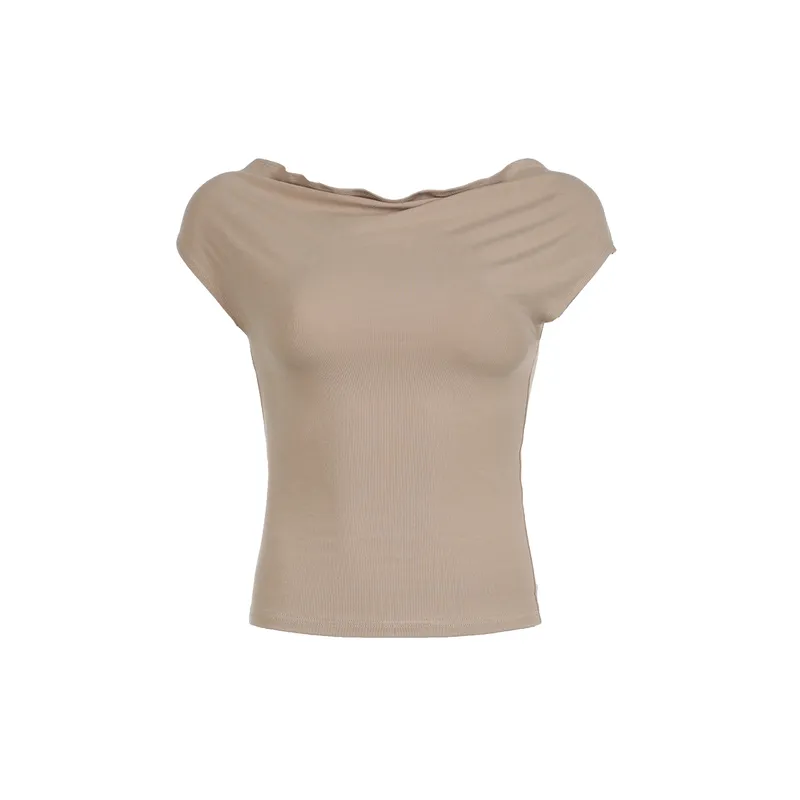 Plain Retro T Shirt Women-0