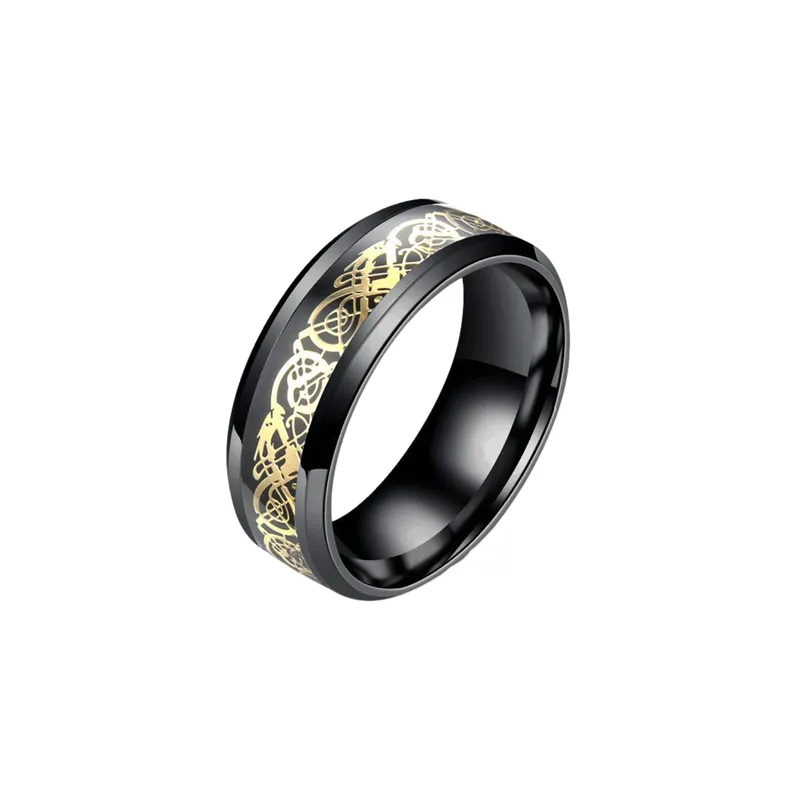 Titanium Steel Dragon Pattern Ring-1