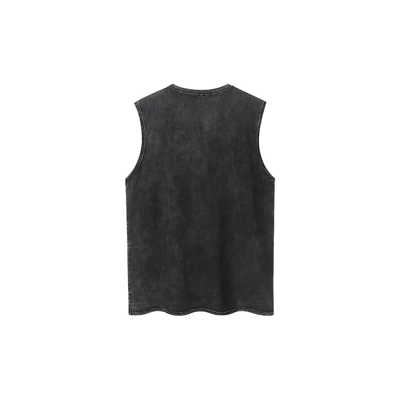 High Street Retro Wash Sleeveless T shirt-1