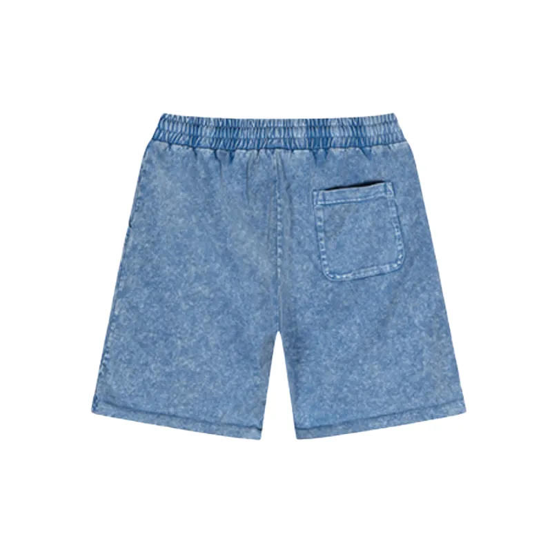 Retro Distress Denim Shorts-1
