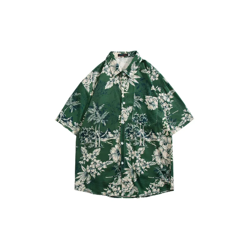 Retro Loose Polyester Shirt-2