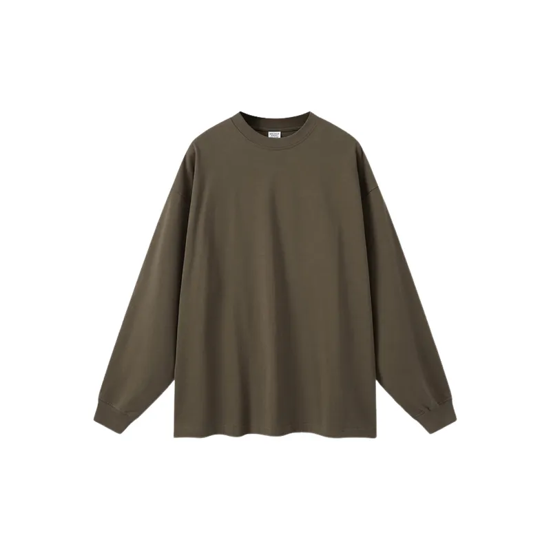 Plain Loose 100% Cotton Sweatshirt-8