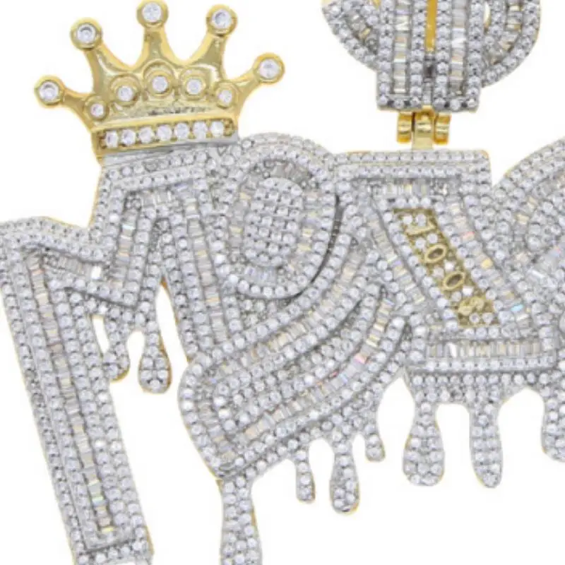 Hip-hop Letter Necklace-2