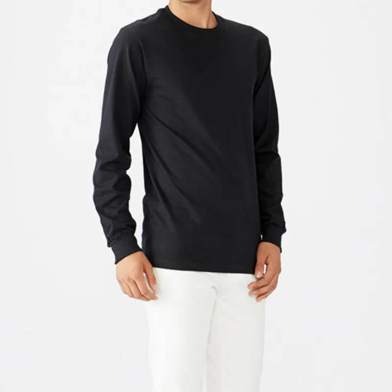 Casual Long Sleeve Cotton T Shirt-4
