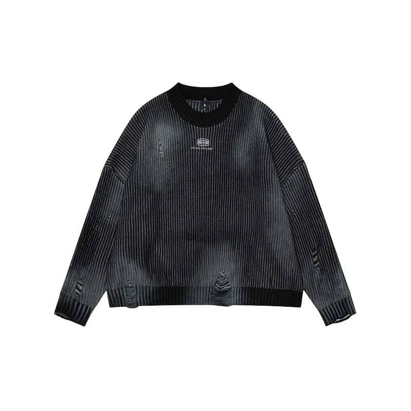 Loose Ripped Sweater-0