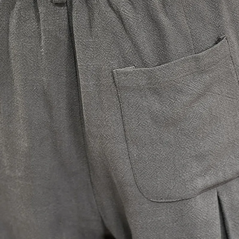 Plain Loose Casual Pants-7