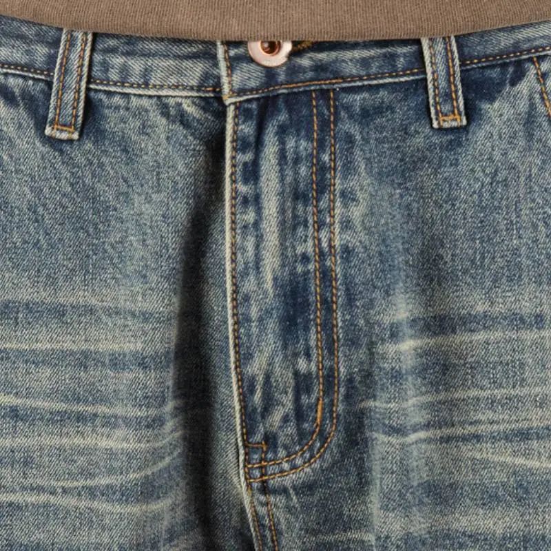 Retro Trendy Denim Shorts-2
