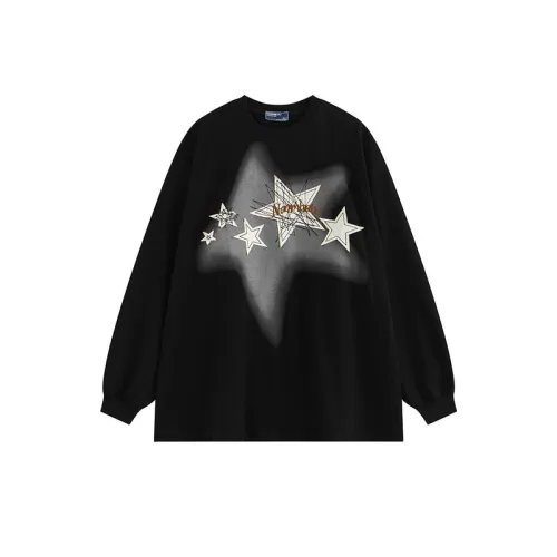 Star Printed Trendy Loose Hoodie