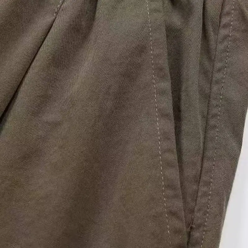 Casual Loose  Ice Silk Cargo Shorts-3