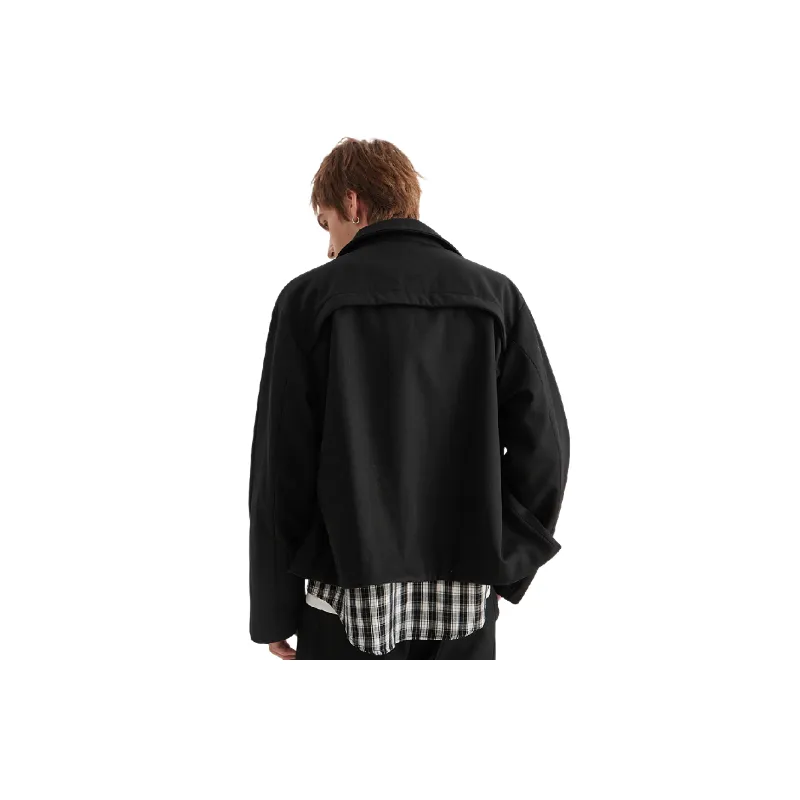Fashionable Loose Cotton Blended Fabric Jacket-1