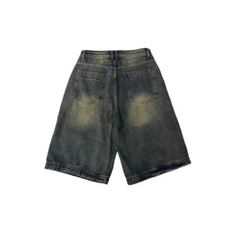 Retro Trendy Denim Shorts-1