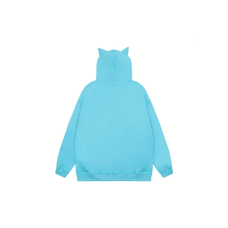 Trendy Demon Horn Masked Zipper Hooded Sweatshirt-3