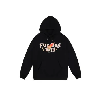 Wave Foam Printed Wear Fleece Loose Hoodie