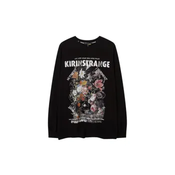 Original Vintage Floral Print Street Long Sleeve T shirt