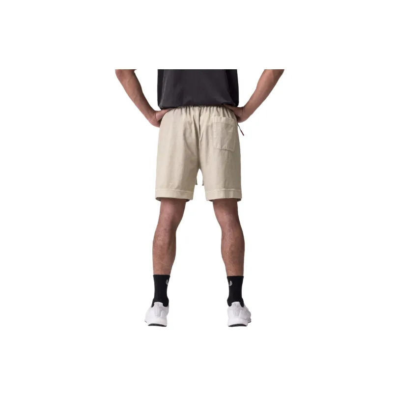 Sporty Plain Cotton Blended Fabric Casual Shorts-3
