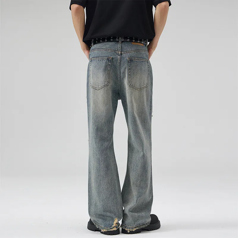 Simple Washed Jeans-3