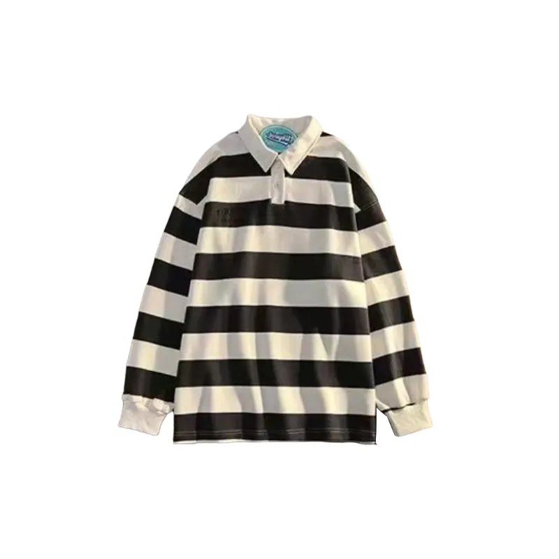 Fashionable Striped Polyester Polo-0