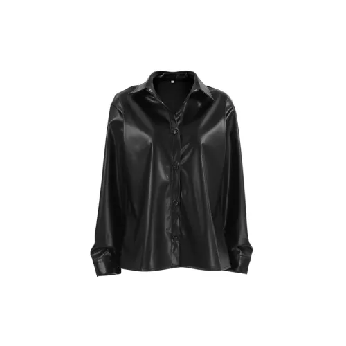 Fashionable Basics Faux Leather With Fleece Lining Leather Jacket Women