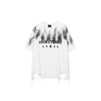 Street Loose Cotton Blended Fabric T Shirt