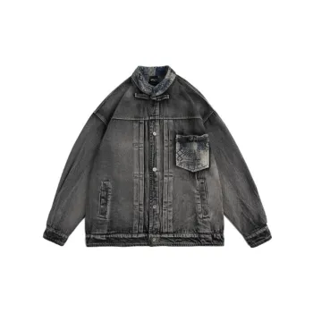 Funky Print Loose Denim Jacket