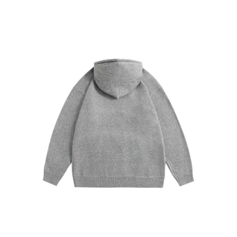 College Style Niche Knit Hoodie-1
