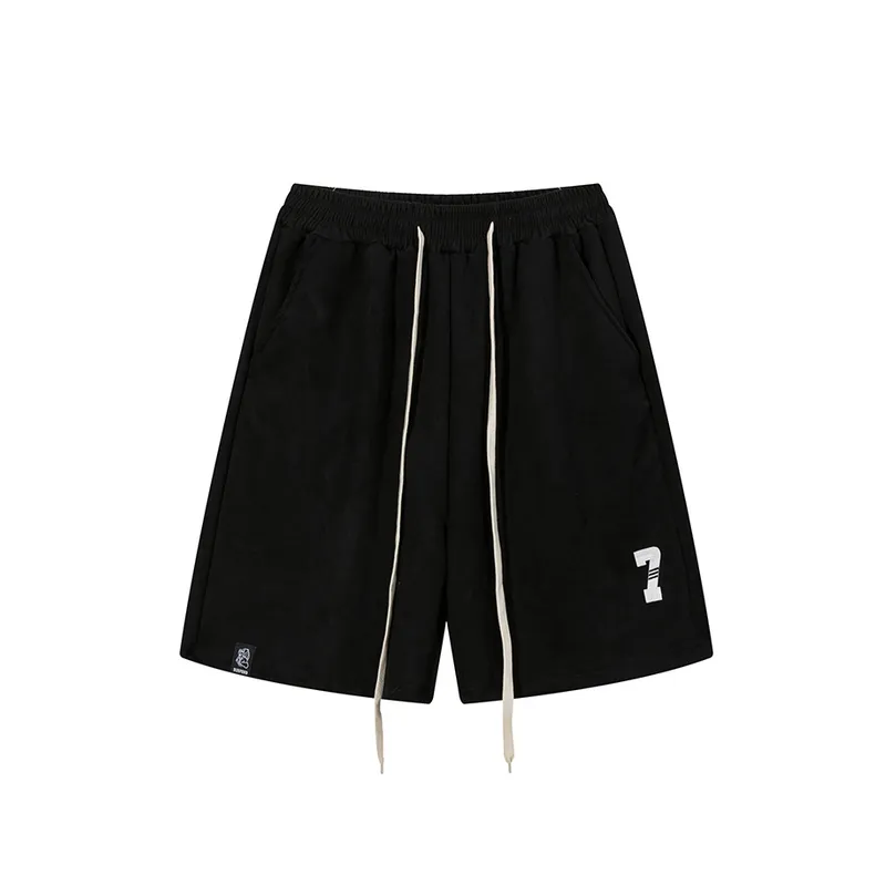 Simple Letter Print Sweatpants-6