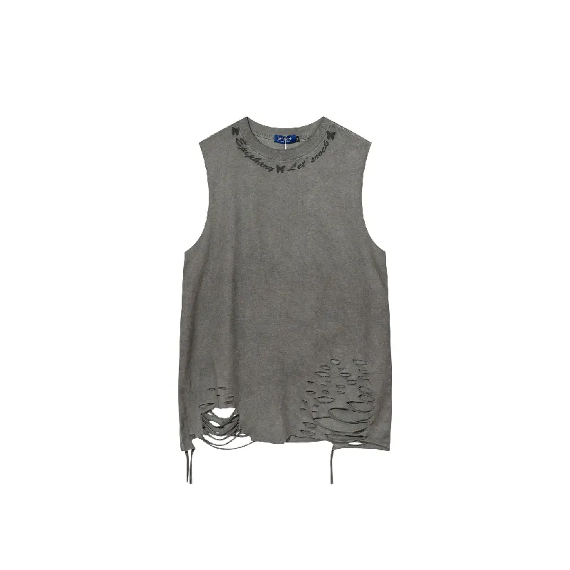 Casual Butterfly Cotton Vest-0