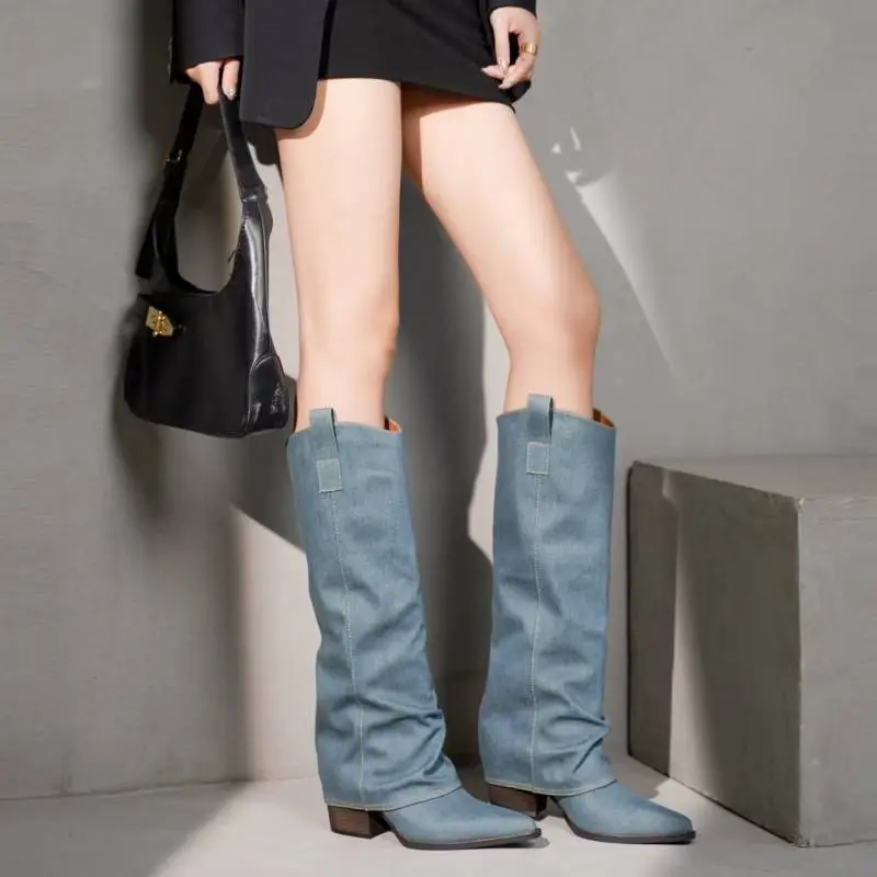 Casual Funky Knee High Boots-1