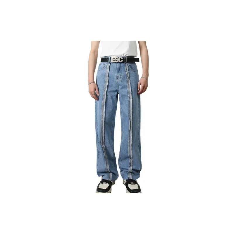 Washed Straight Leg Jeans-1
