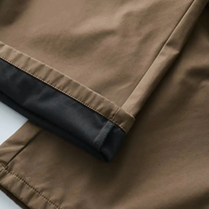 Simple Long Cotton Blended Fabric Cargo Pants-7
