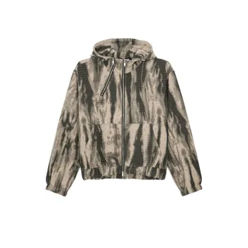 Graffiti Retro Zipper Hooded Sweater Set