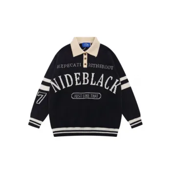 Retro Letter Loose Casual Knitwear