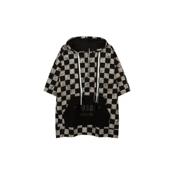 Short Sleeved Hooded T Shirt