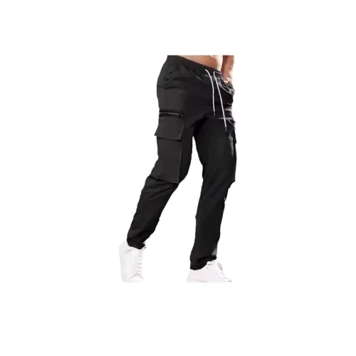 Sporty Zipper Cargo Pants