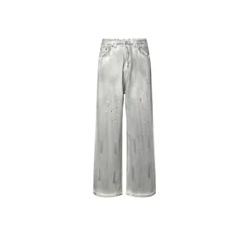 High Street Niche Dirty Color Straight Loose Wide leg Pants