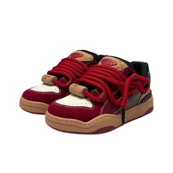 Niche Dirty Braid Design Destruction Lace Shoes
