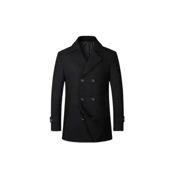 Fashionable Plain Woolen Fabric Coat