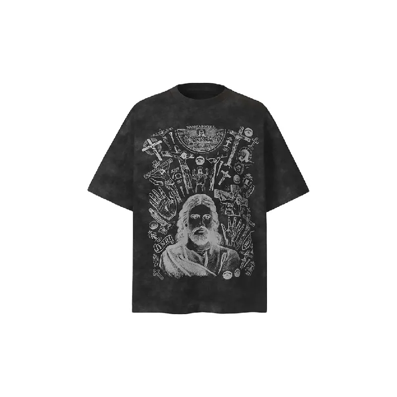 Street Tie Dye Cotton Blended Fabric T Shirt-2