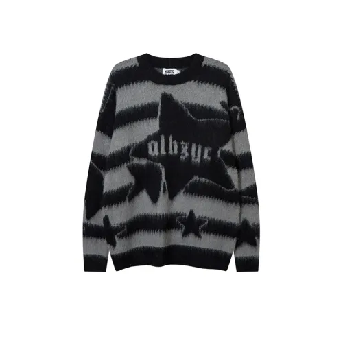 Hip-hop Retro Contrast Color Striped Street Loose Lazy Style Color-matching Knitted Sweater