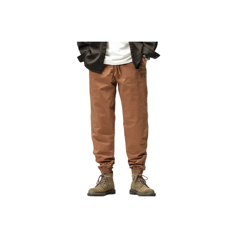 Fashionable Loose Cotton Cargo Pants-6