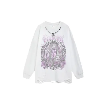 Retro Loose Long Sleeve Sweatshirt