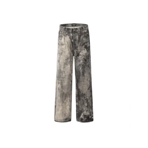 Camouflage Tie-Dye Denim Work Trousers