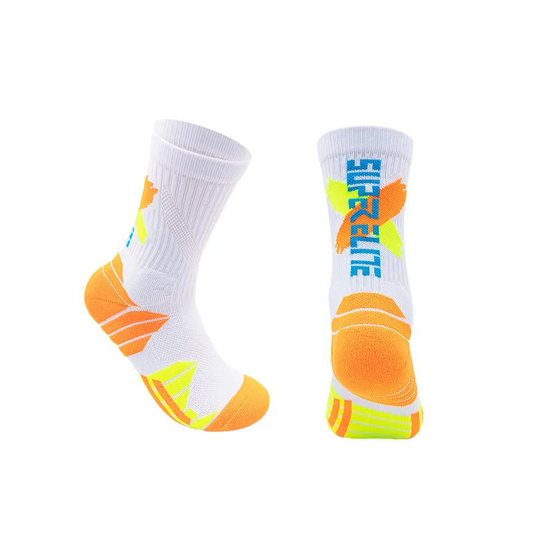 Contrast Color Sporty Polyester Mid Calf Sock-9