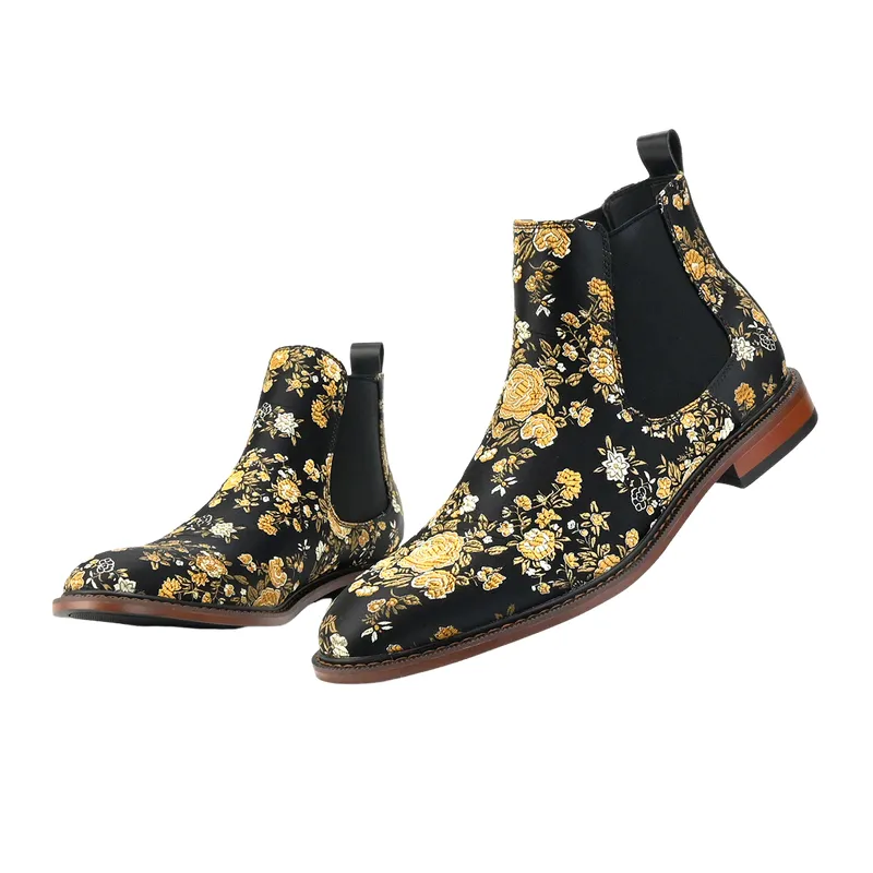 Retro Embroidery Chelsea Boot-1