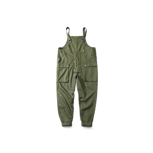 Retro Loose Blended Synthetic Fabrics Overall