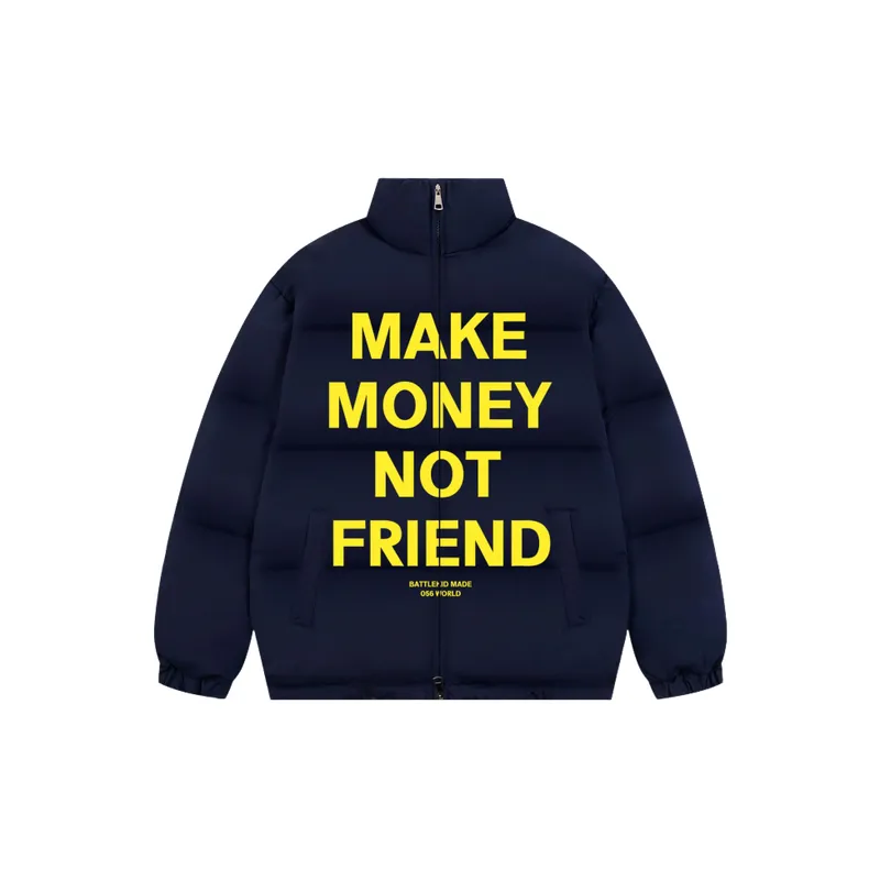 Basics Loose Blended Synthetic Fabrics Quilted Jacket-6
