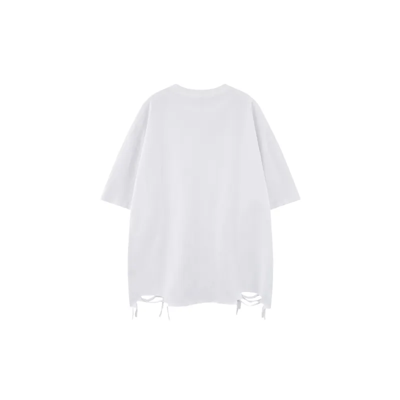 Simple Retro Cotton Blended Fabric T Shirt Unisex-5