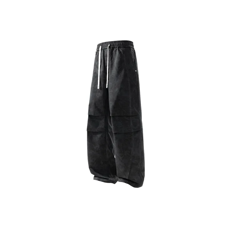 Loose Straight Leg Cotton Casual Pants-4