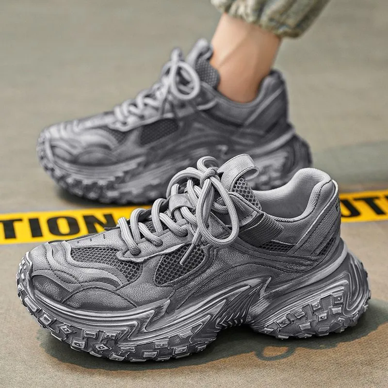 Sporty Plain Chunky Sneakers-1
